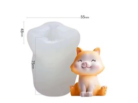 Molde silicona gatito sonriente